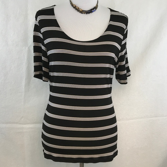 Banana Republic Other - Banana Republic Black & Blue Striped Top M